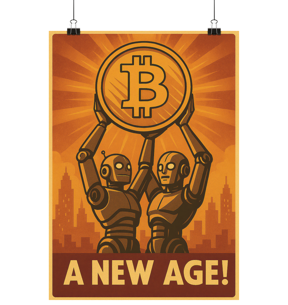 Bitcoin-Poster "A New Age"