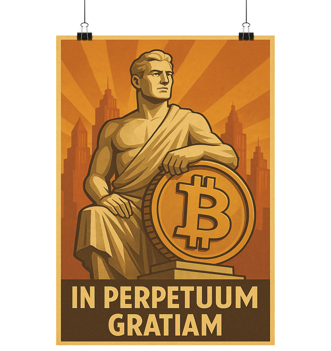 Bitcoin-Poster "Perpetuum Gratiam"