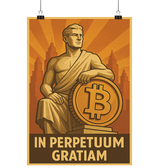 Bitcoin-Poster "Perpetuum Gratiam"